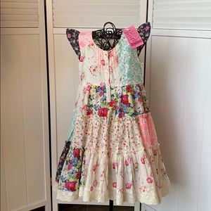 Floral Patchwork Kids Casual Dress
